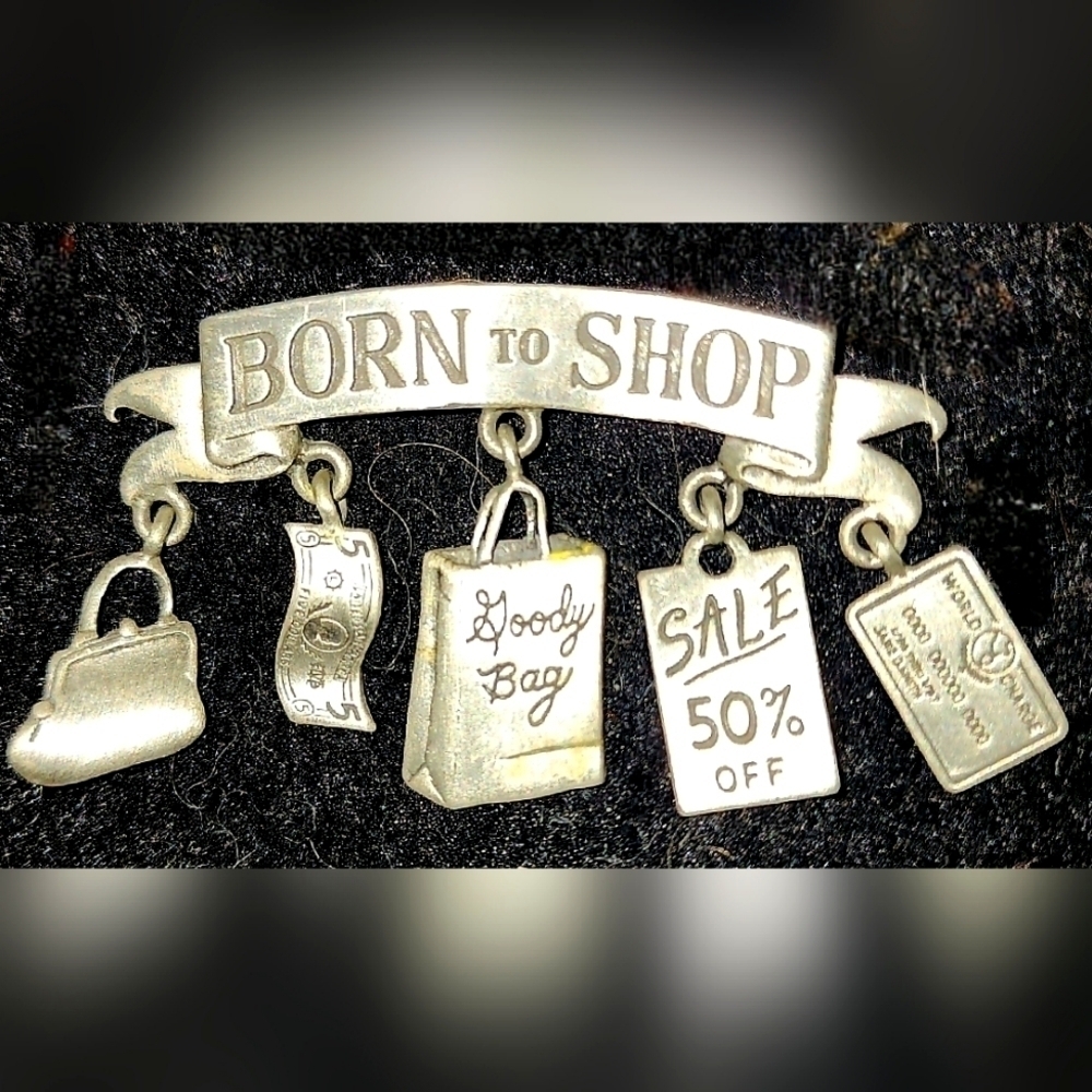 FUN SHOPPING BROOCH